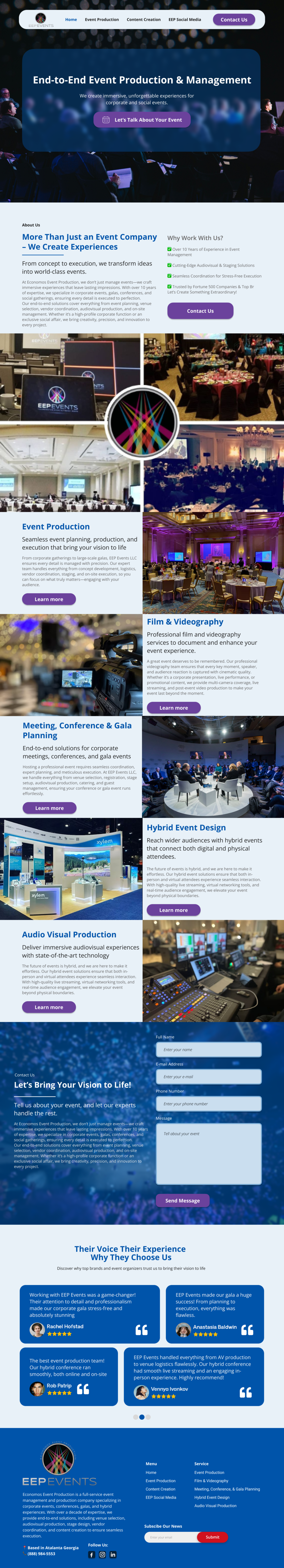 Design Wix par Taufik H pour EEP Events LLC | Design #34656373