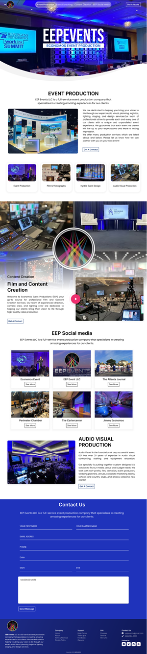 Diseño Wix por Taufik H para EEP Events LLC | Diseño: #34656386