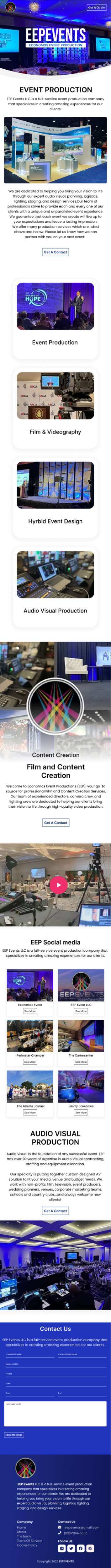 Wix Design by Taufik H for EEP Events LLC | Design #34656387