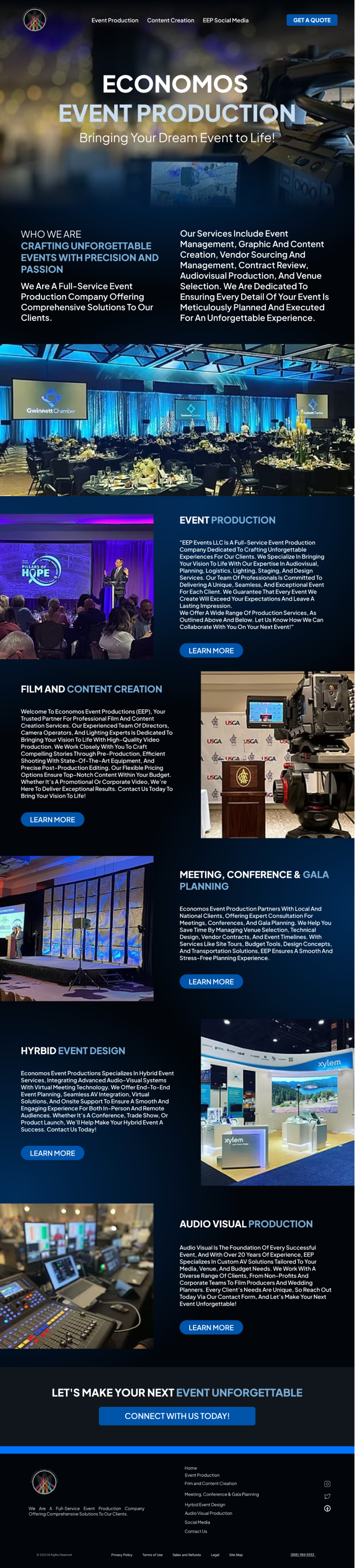 Wix Design by Taufik H for EEP Events LLC | Design #34656415