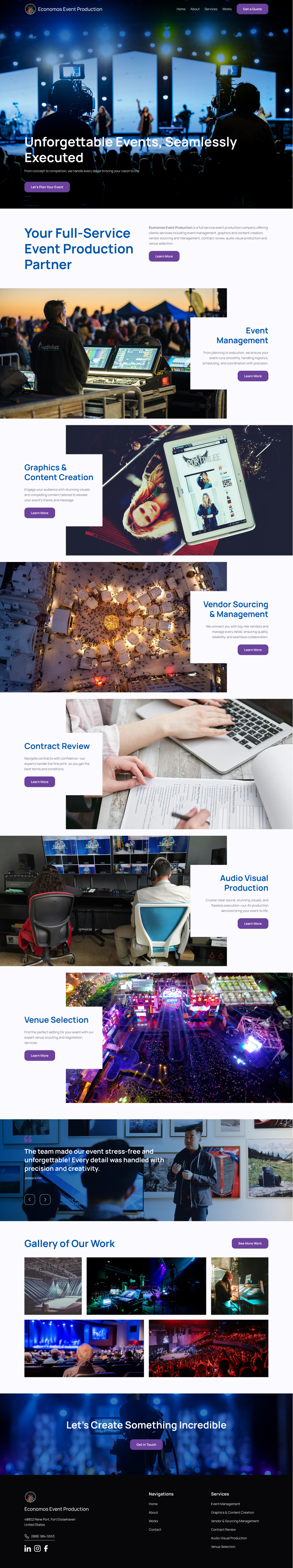 Wix Design by Taufik H for EEP Events LLC | Design #34656430