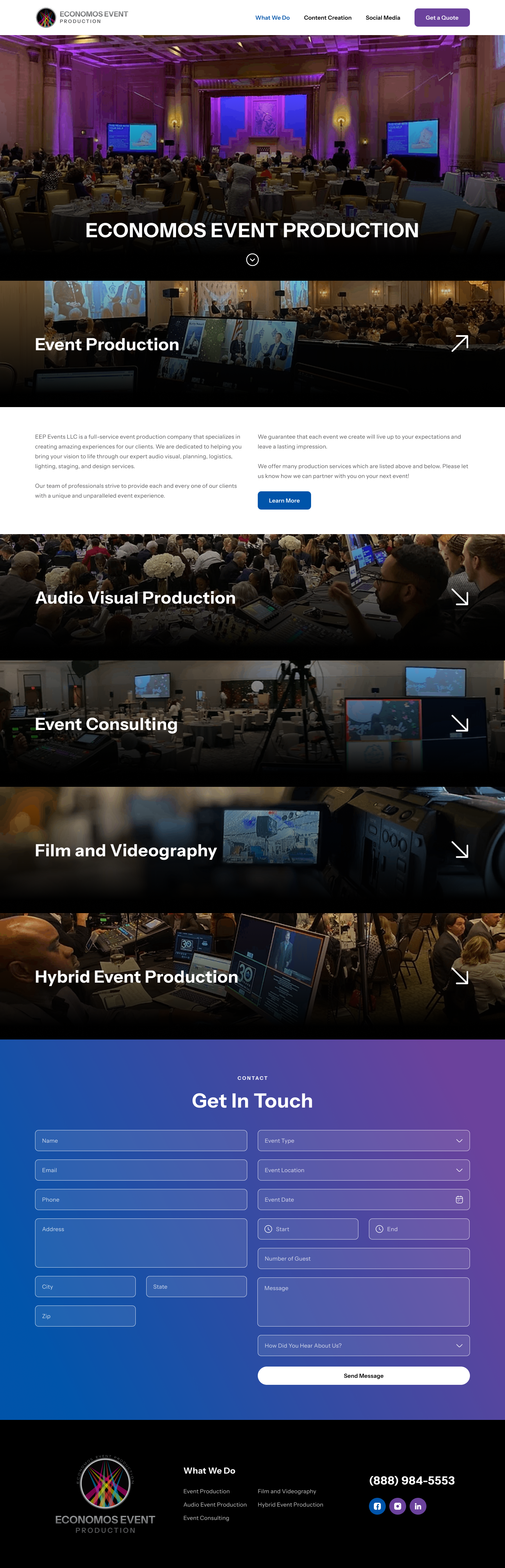 Wix Design by Taufik H for EEP Events LLC | Design #34658440
