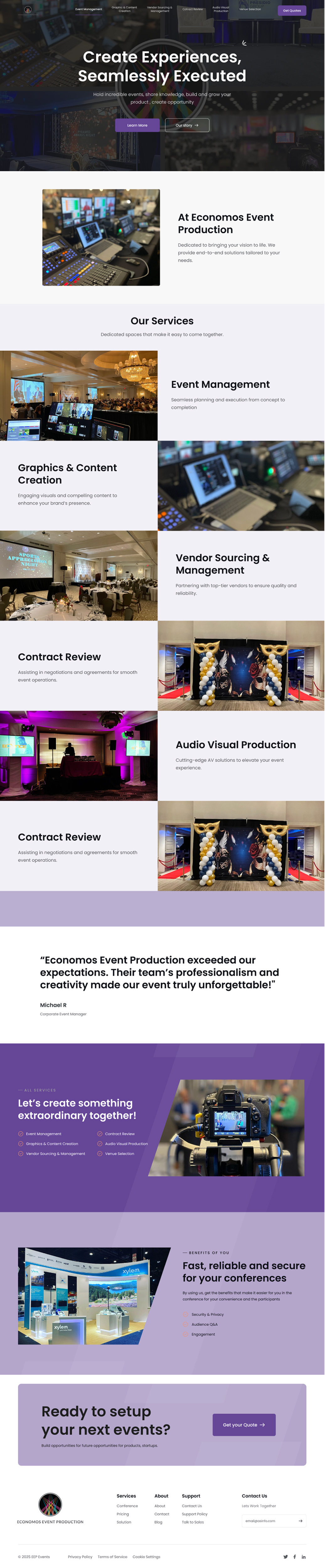 Wix Design by Taufik H for EEP Events LLC | Design #34658502