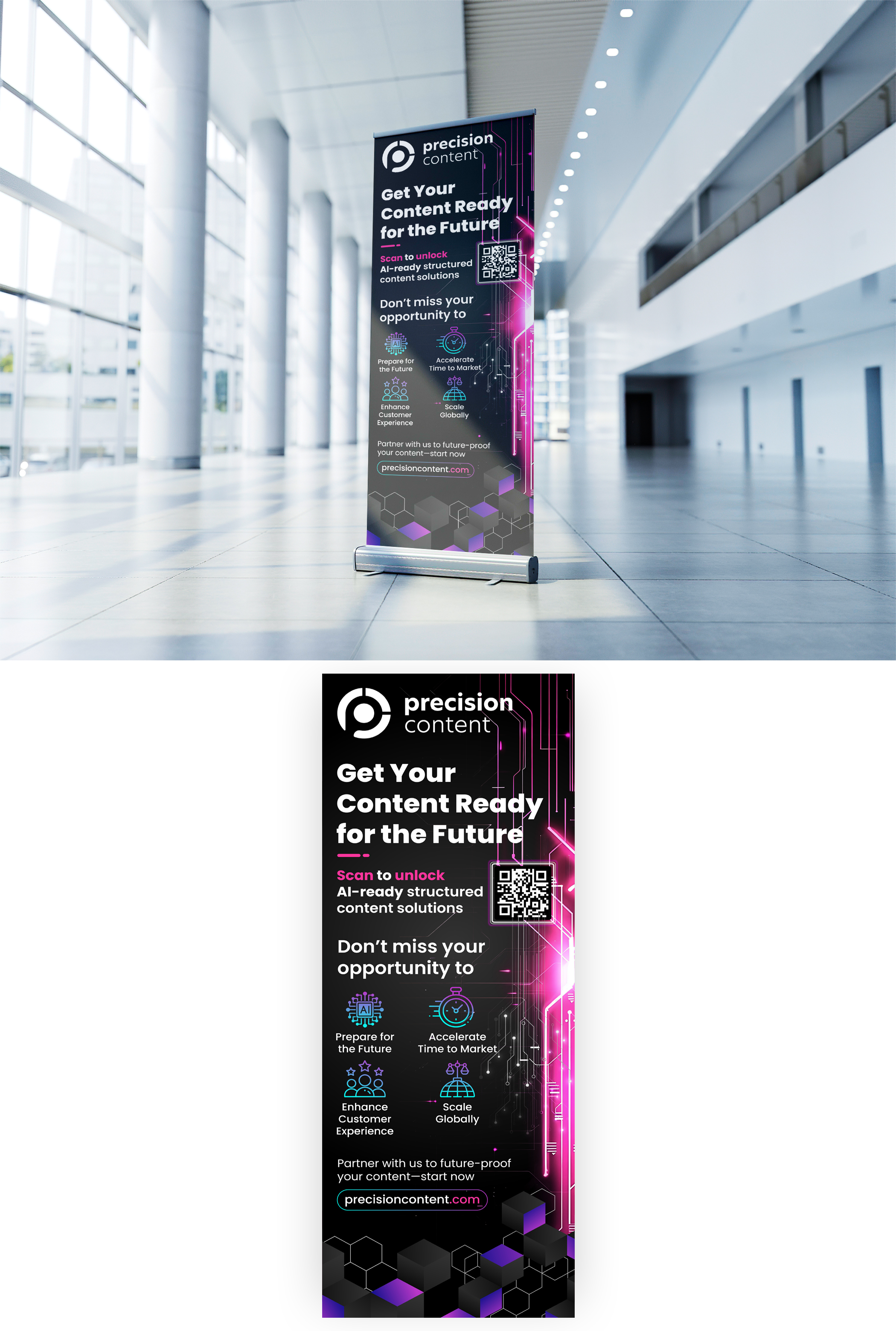 Trade Show Booth Design by VCreativeidea for Precision Content Authoring Solutions | Design #34616278