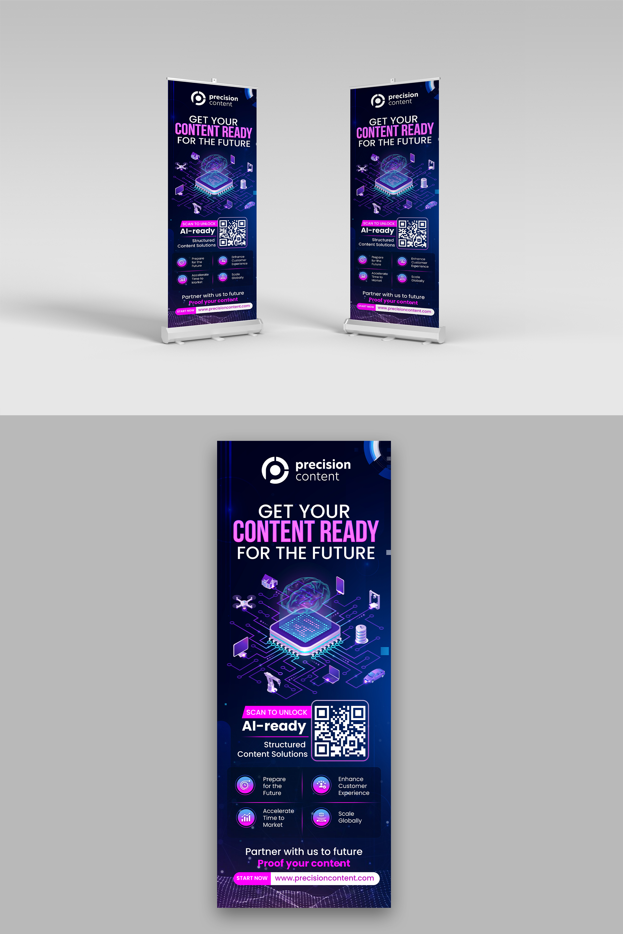 Trade Show Booth Design by debdesign for Precision Content Authoring Solutions | Design #34630781