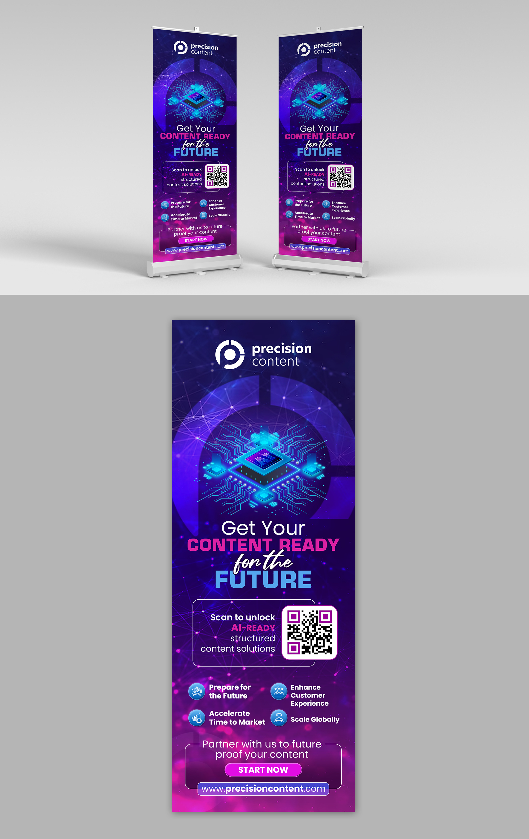 Trade Show Booth Design by debdesign for Precision Content Authoring Solutions | Design #34631812