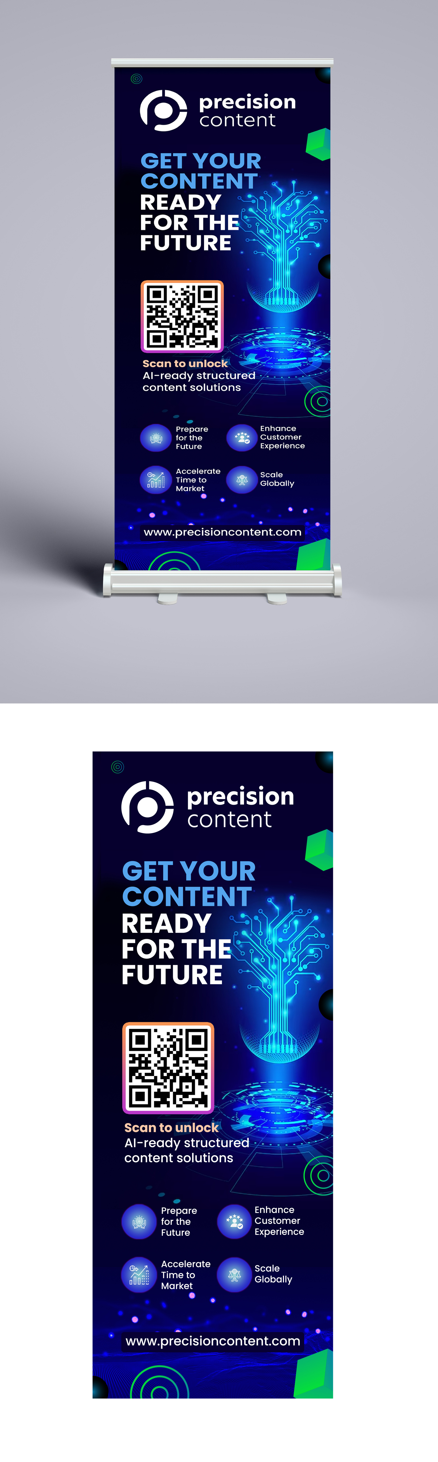 Trade Show Booth Design by debdesign for Precision Content Authoring Solutions | Design #34635055