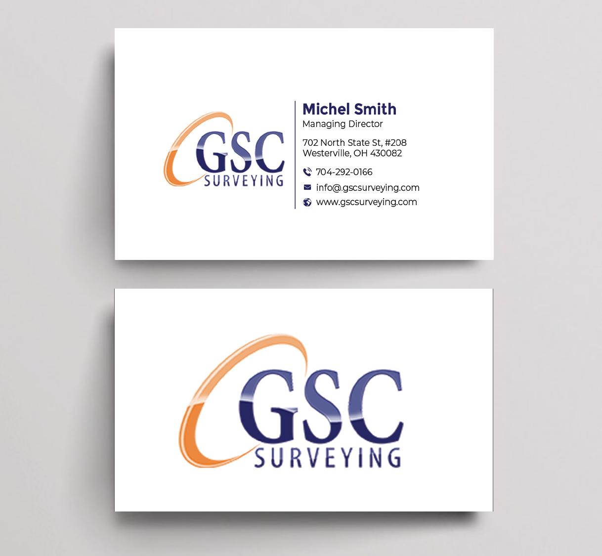 Business Card Design by Graphixpointt for GSC Surveying, Inc. | Design #34650950