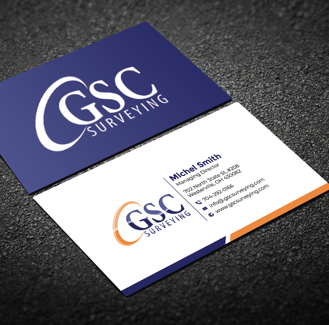 Business Card Design by Graphixpointt for GSC Surveying, Inc. | Design #34651271
