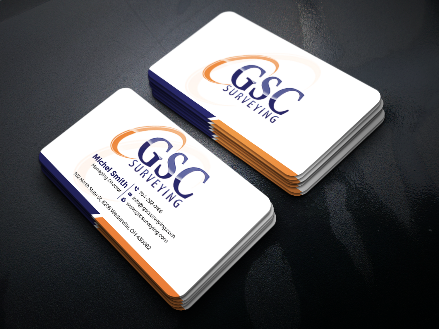 Business Card Design by Graphixpointt for GSC Surveying, Inc. | Design #34651431