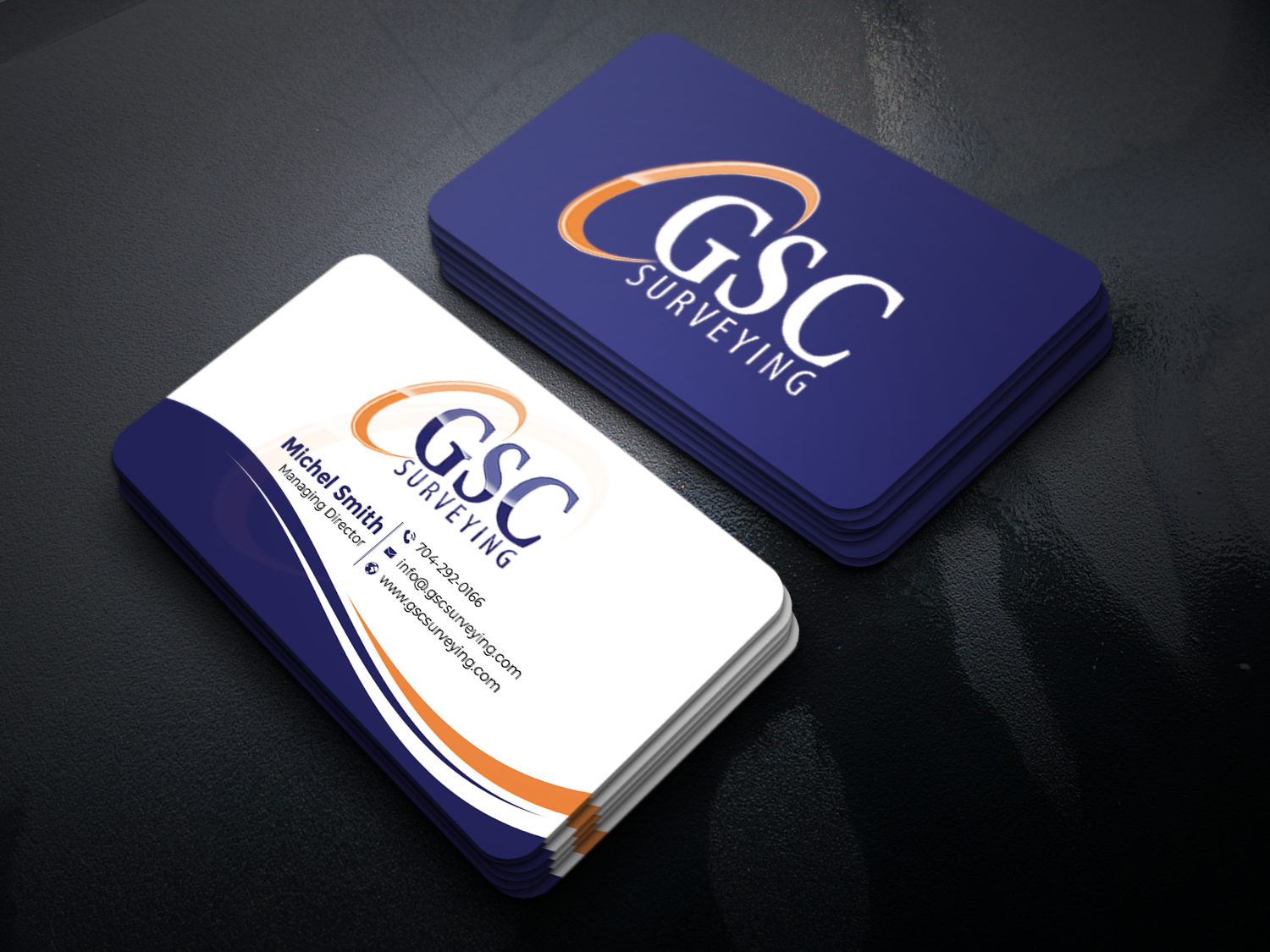 Visitenkarten-Design von Graphixpointt für GSC Surveying, Inc. | Design #34651848
