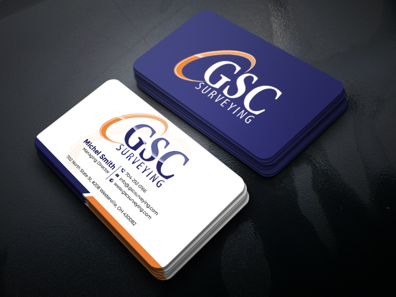 Visitenkarten-Design von Graphixpointt für GSC Surveying, Inc. | Design #34651849
