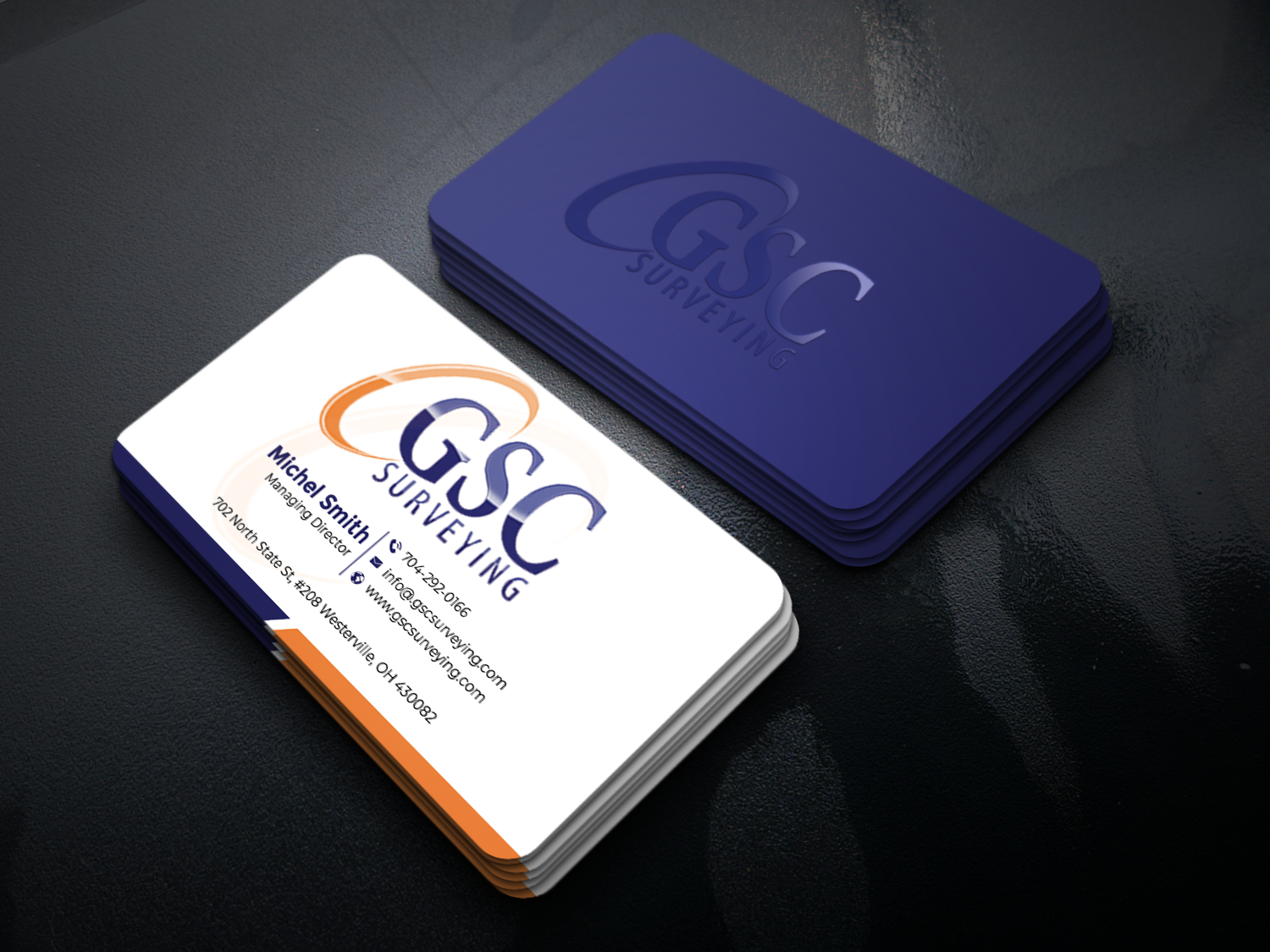 Visitenkarten-Design von Graphixpointt für GSC Surveying, Inc. | Design #34651888