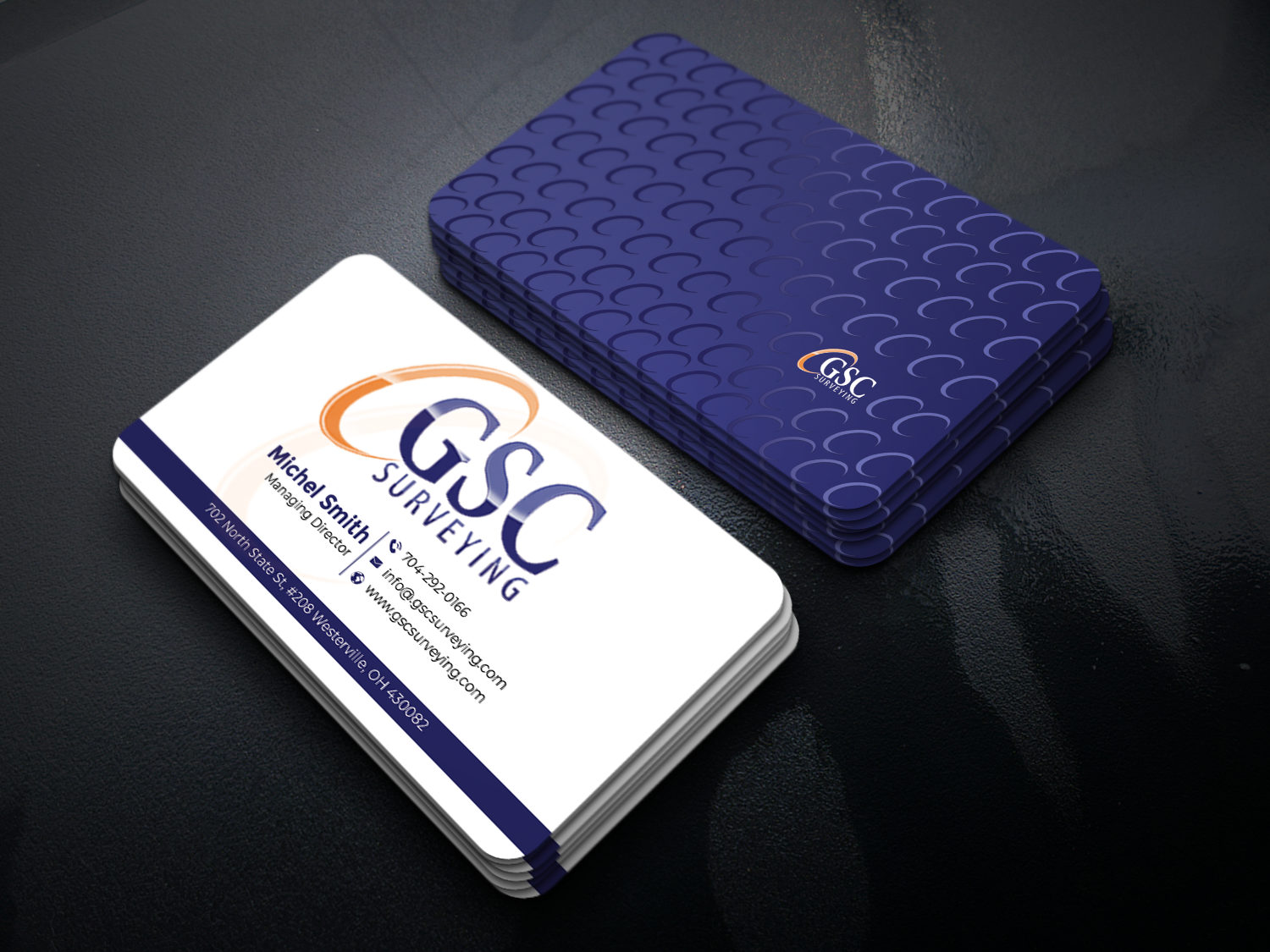 Visitenkarten-Design von Graphixpointt für GSC Surveying, Inc. | Design #34652036