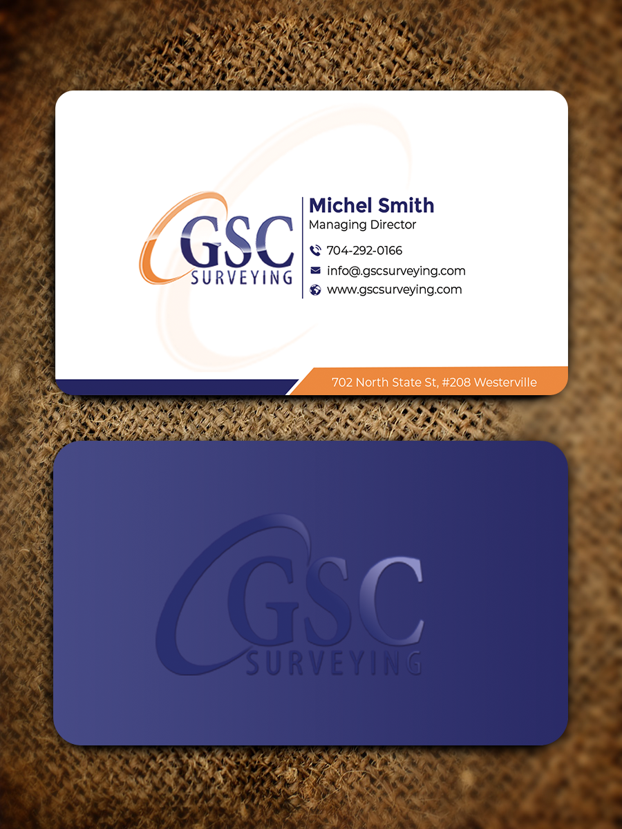 Visitenkarten-Design von Graphixpointt für GSC Surveying, Inc. | Design #34652078