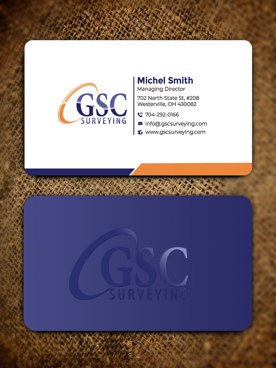 Visitenkarten-Design von Graphixpointt für GSC Surveying, Inc. | Design #34652151
