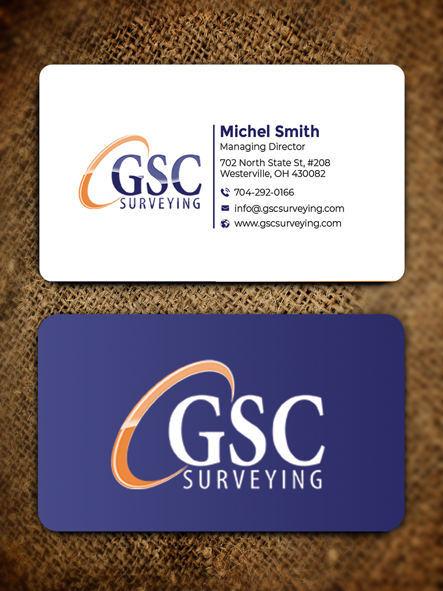 Visitenkarten-Design von Graphixpointt für GSC Surveying, Inc. | Design #34652160