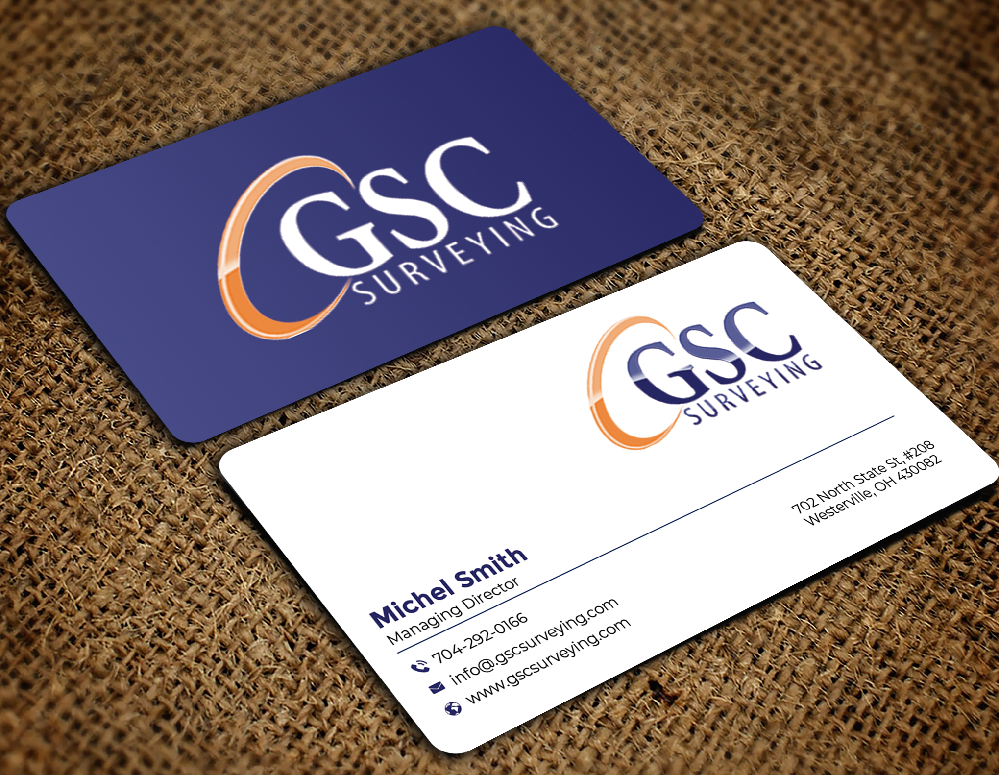 Visitenkarten-Design von Graphixpointt für GSC Surveying, Inc. | Design #34652726