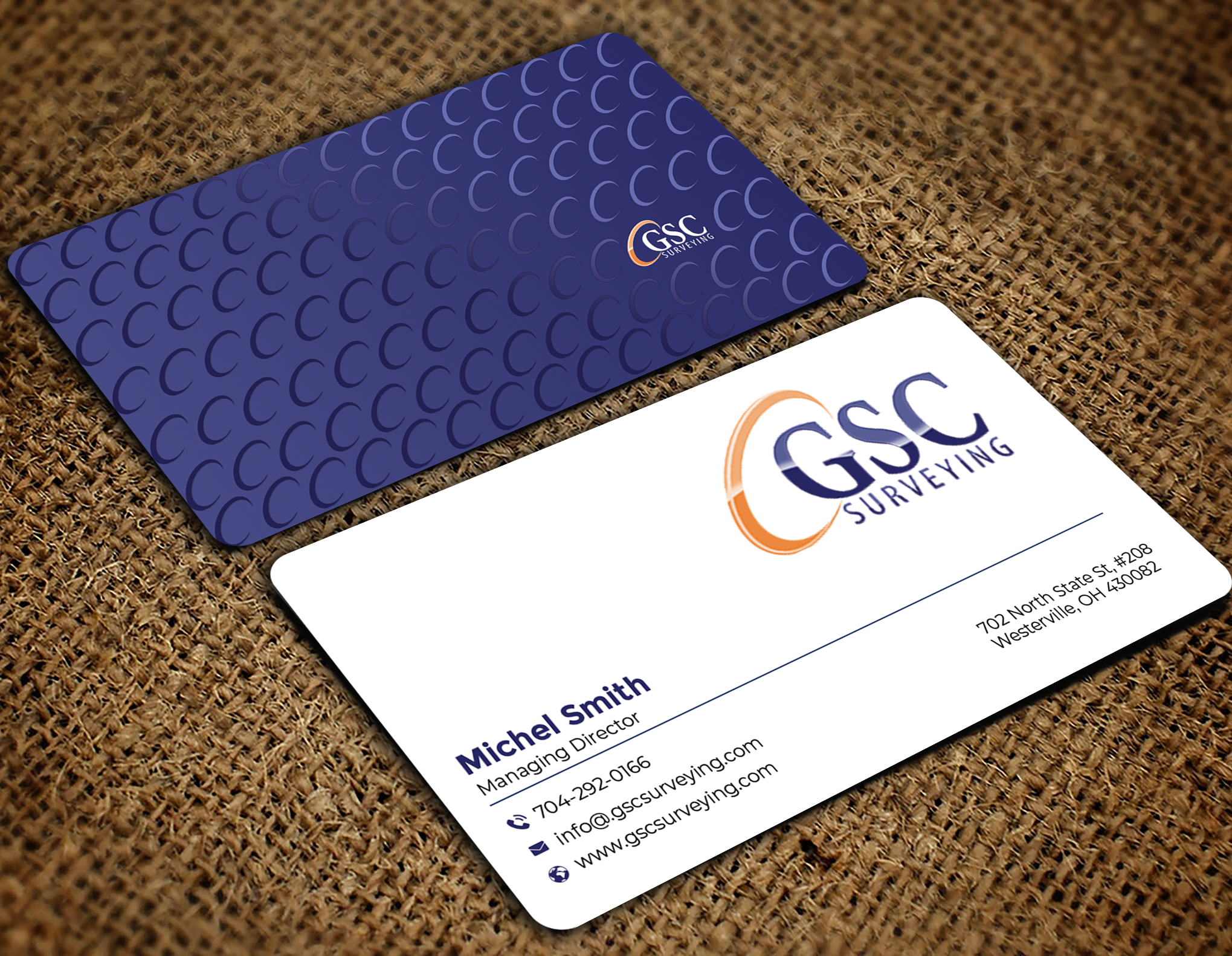 Visitenkarten-Design von Graphixpointt für GSC Surveying, Inc. | Design #34652727