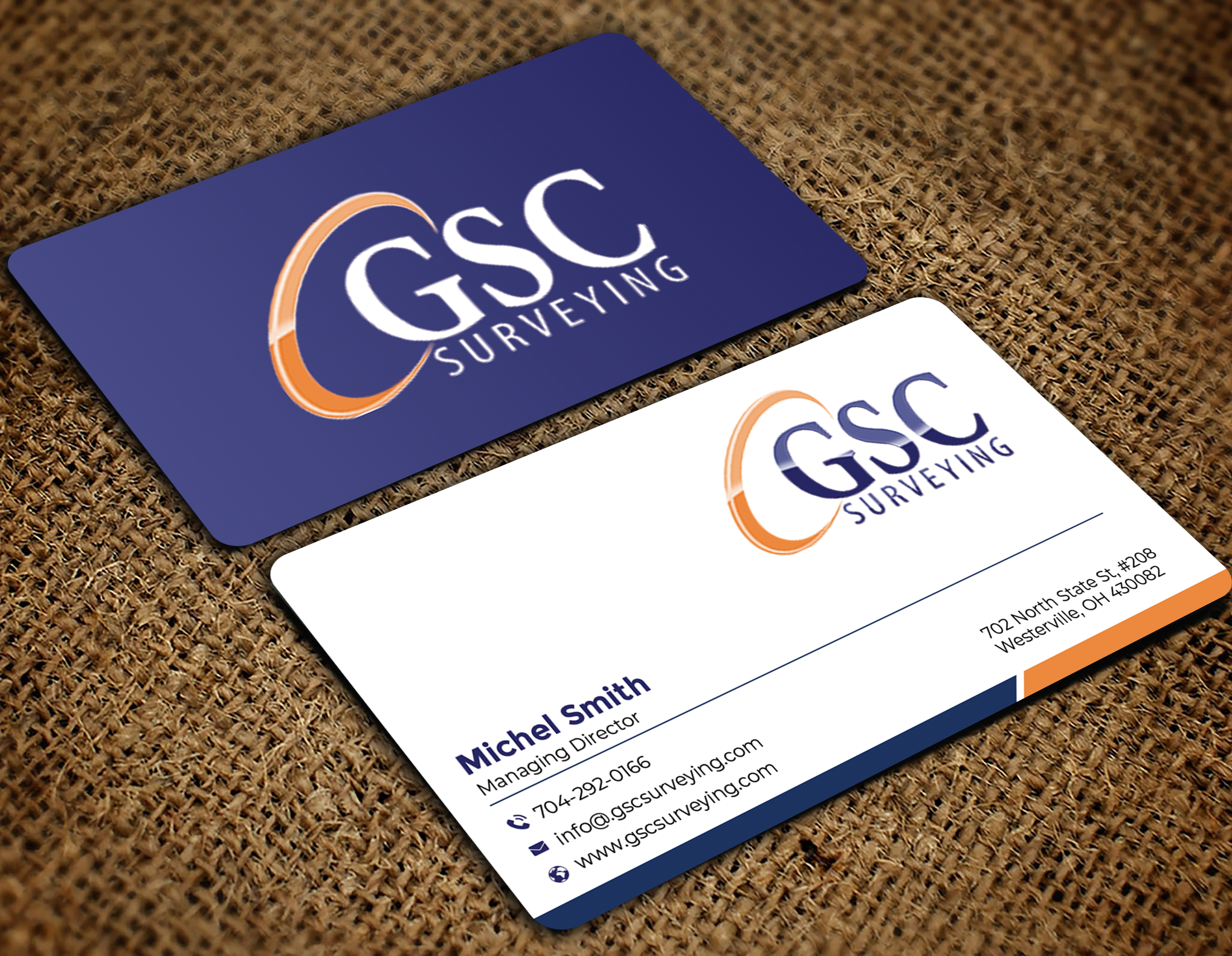 Business Card Design by Graphixpointt for GSC Surveying, Inc. | Design #34652751