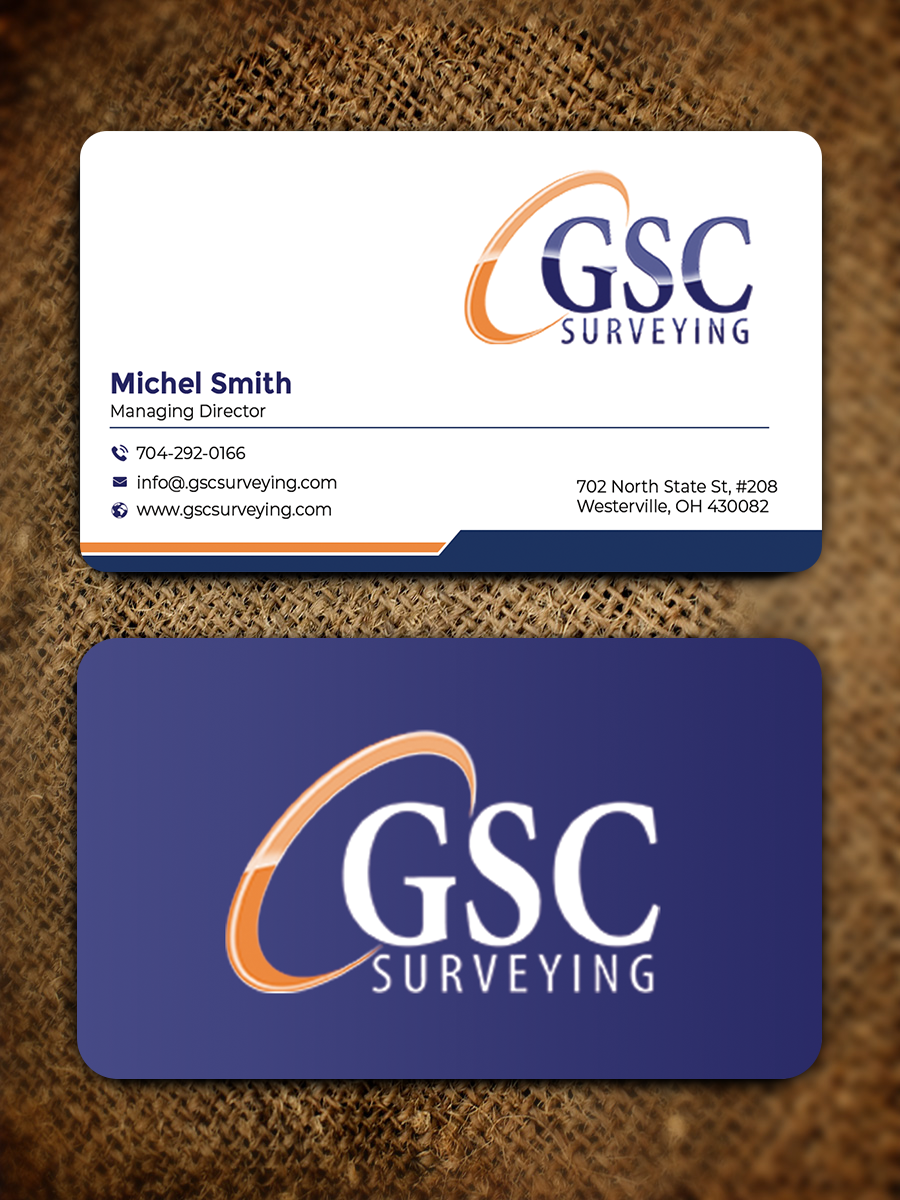 Visitenkarten-Design von Graphixpointt für GSC Surveying, Inc. | Design #34652781