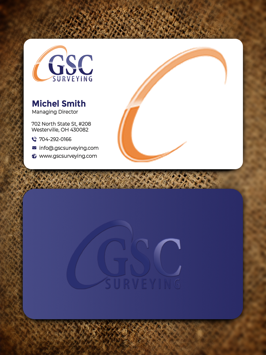 Visitenkarten-Design von Graphixpointt für GSC Surveying, Inc. | Design #34652824