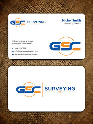 Visitenkarten-Design von Graphixpointt für GSC Surveying, Inc. | Design: #34655323