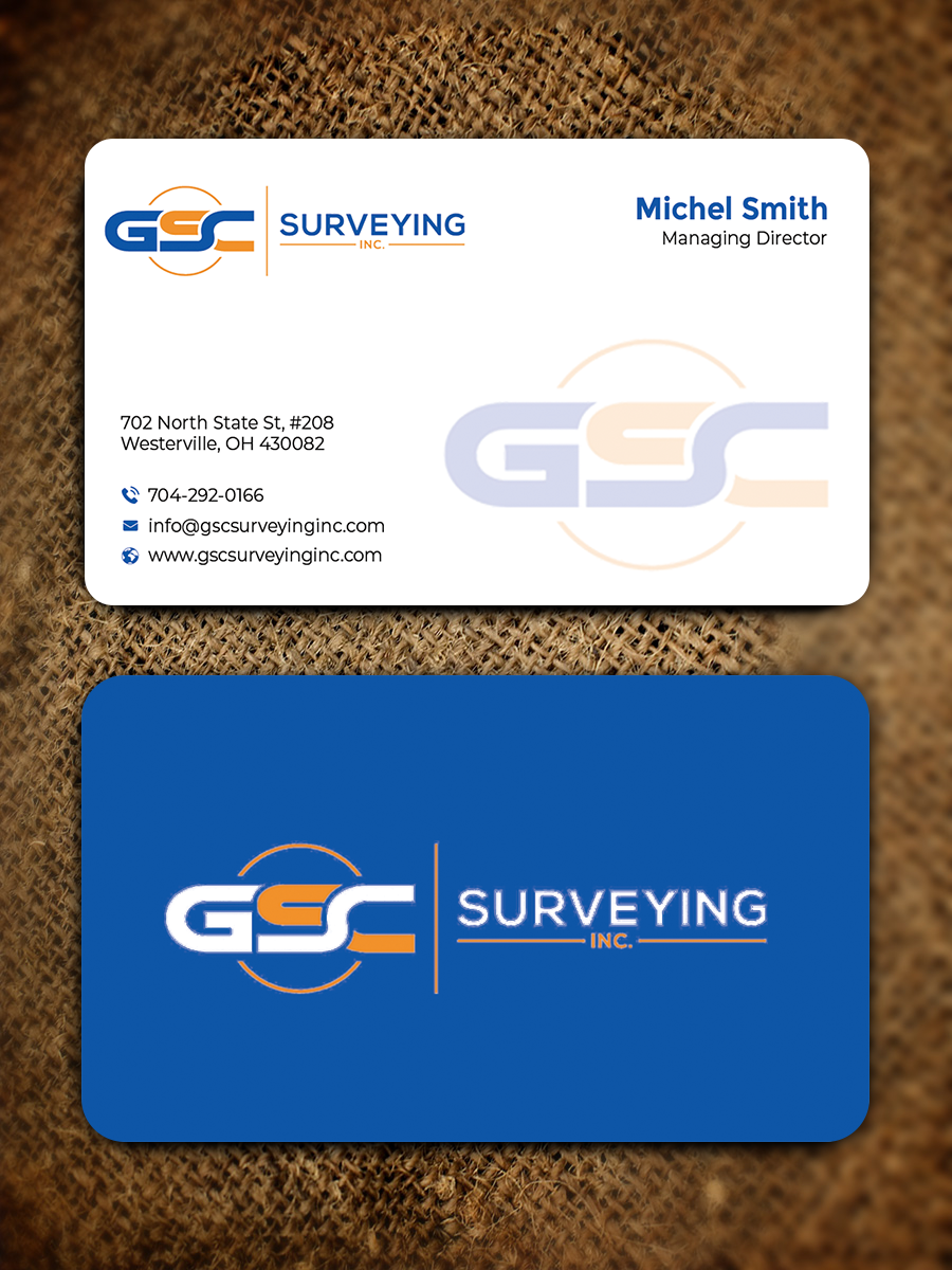 Visitenkarten-Design von Graphixpointt für GSC Surveying, Inc. | Design #34655377