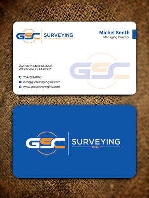 Business Card Design by Graphixpointt for GSC Surveying, Inc. | Design: #34655378