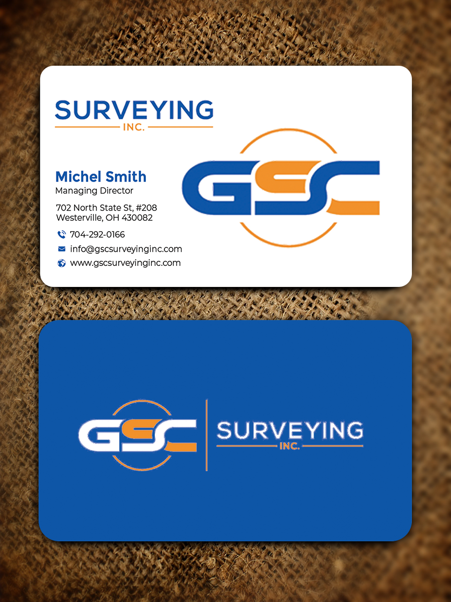 Business Card Design by Graphixpointt for GSC Surveying, Inc. | Design #34655422