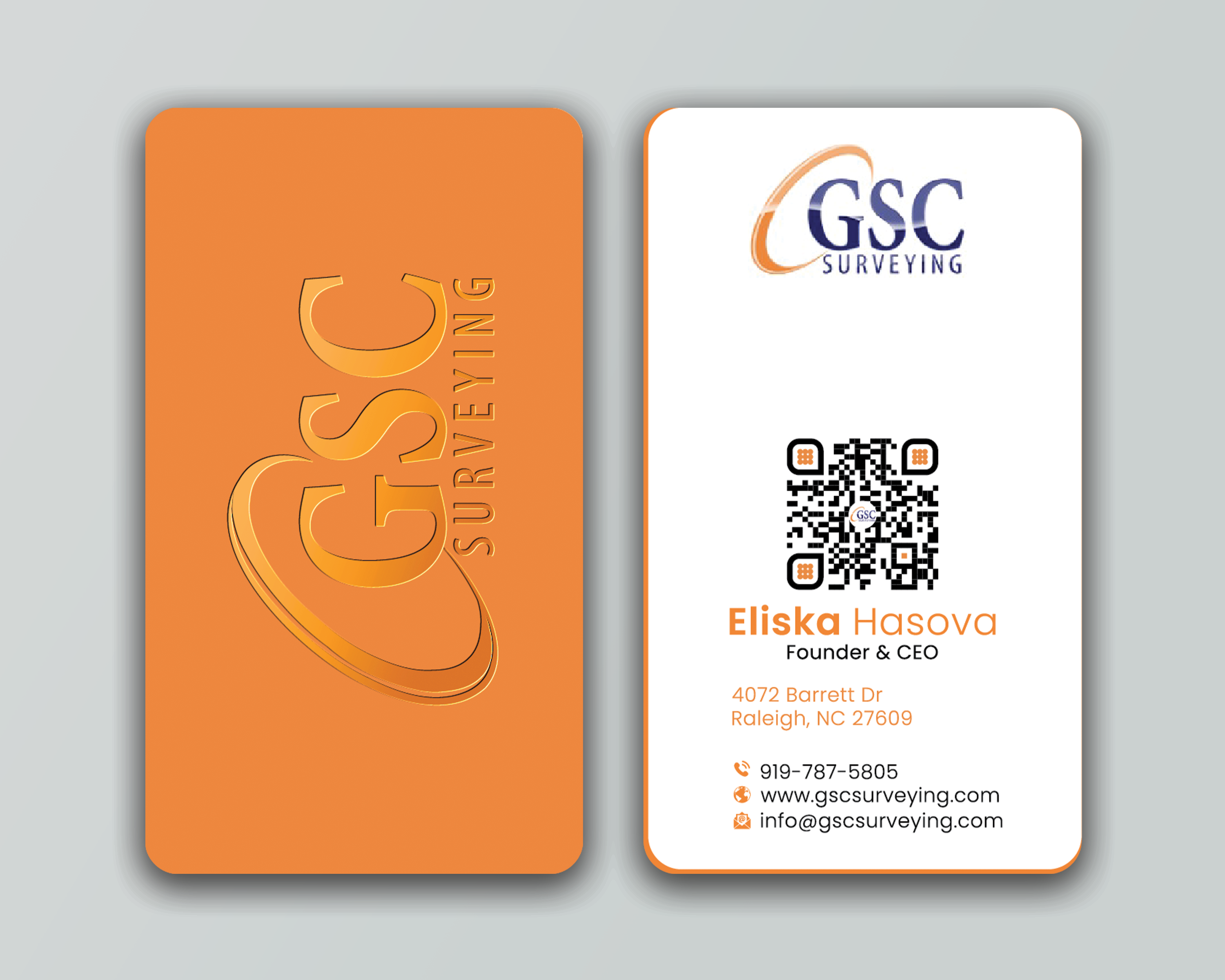 Business Card Design by DesignerShahadat for GSC Surveying, Inc. | Design #34646339