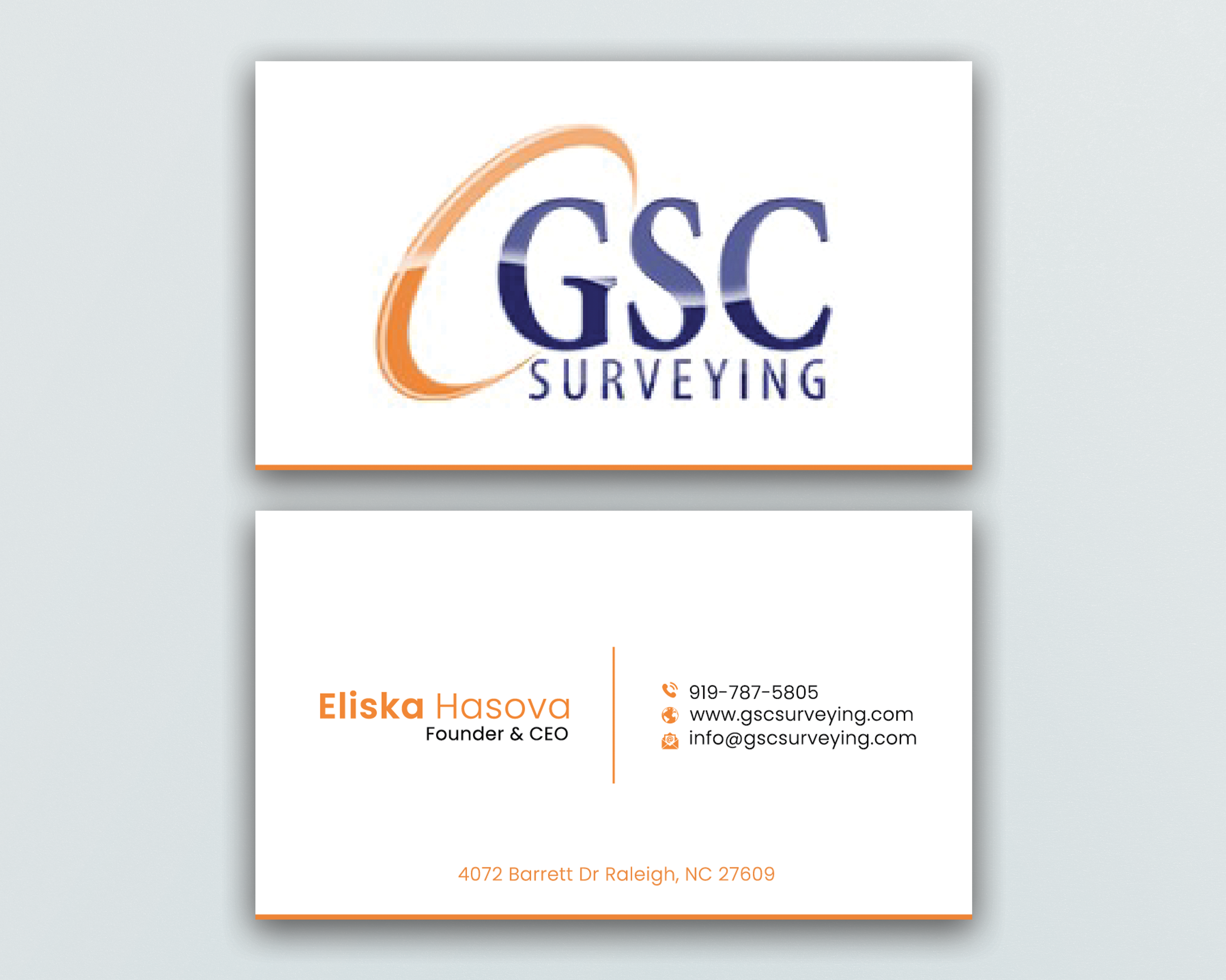 Business Card Design by DesignerShahadat for GSC Surveying, Inc. | Design #34647343