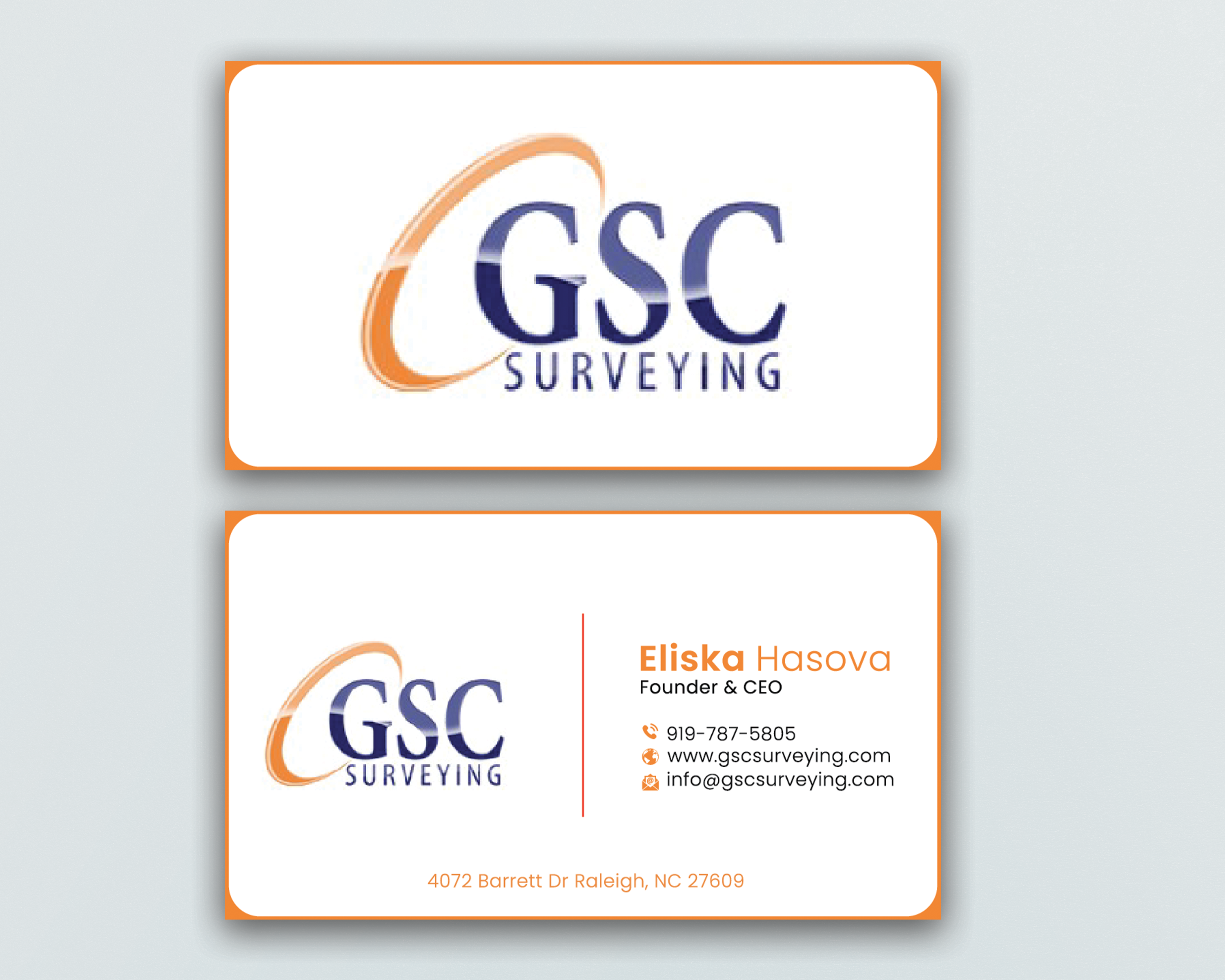 Business Card Design by DesignerShahadat for GSC Surveying, Inc. | Design #34649542