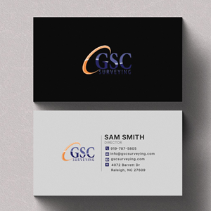 Business Card Design by Majed D for GSC Surveying, Inc. | Design #34652517