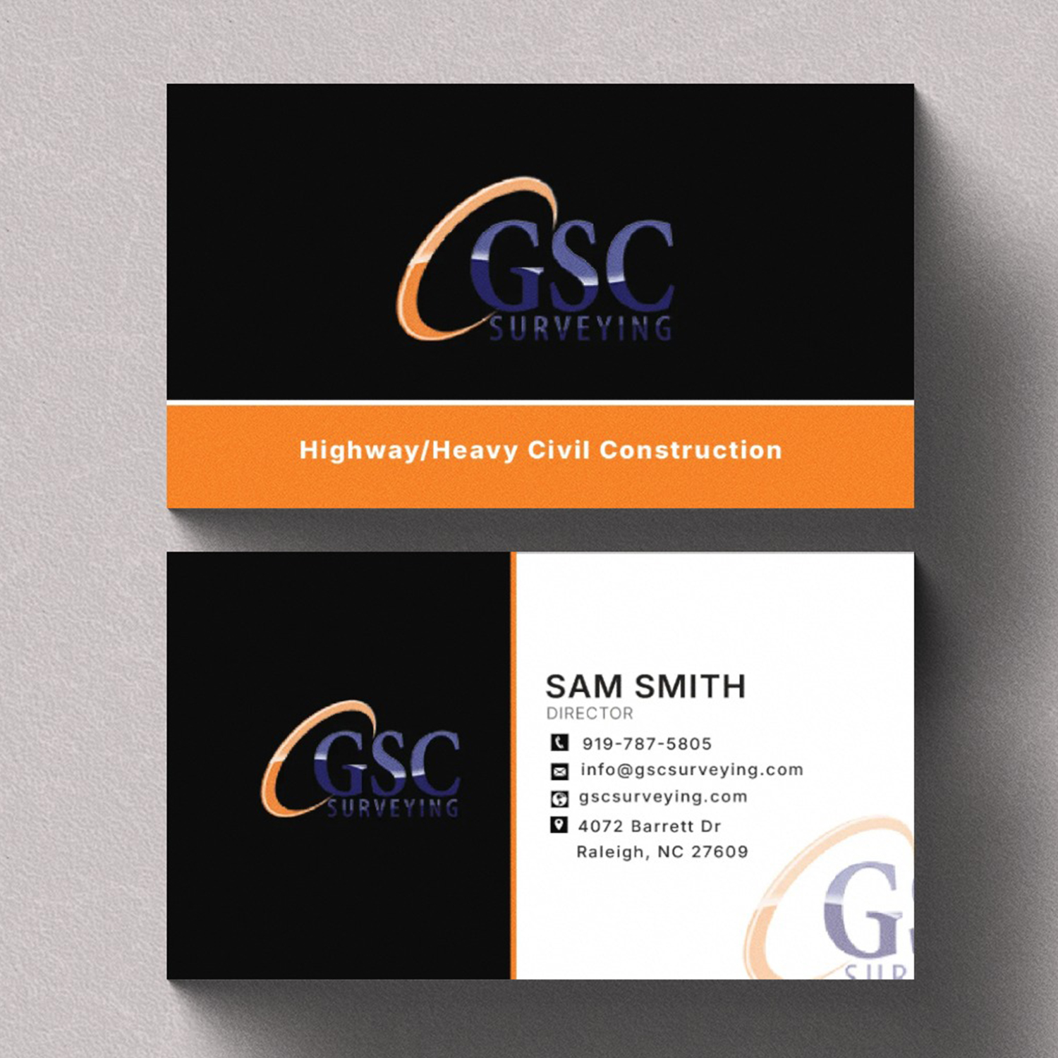 Business Card Design by Majed D for GSC Surveying, Inc. | Design #34654544