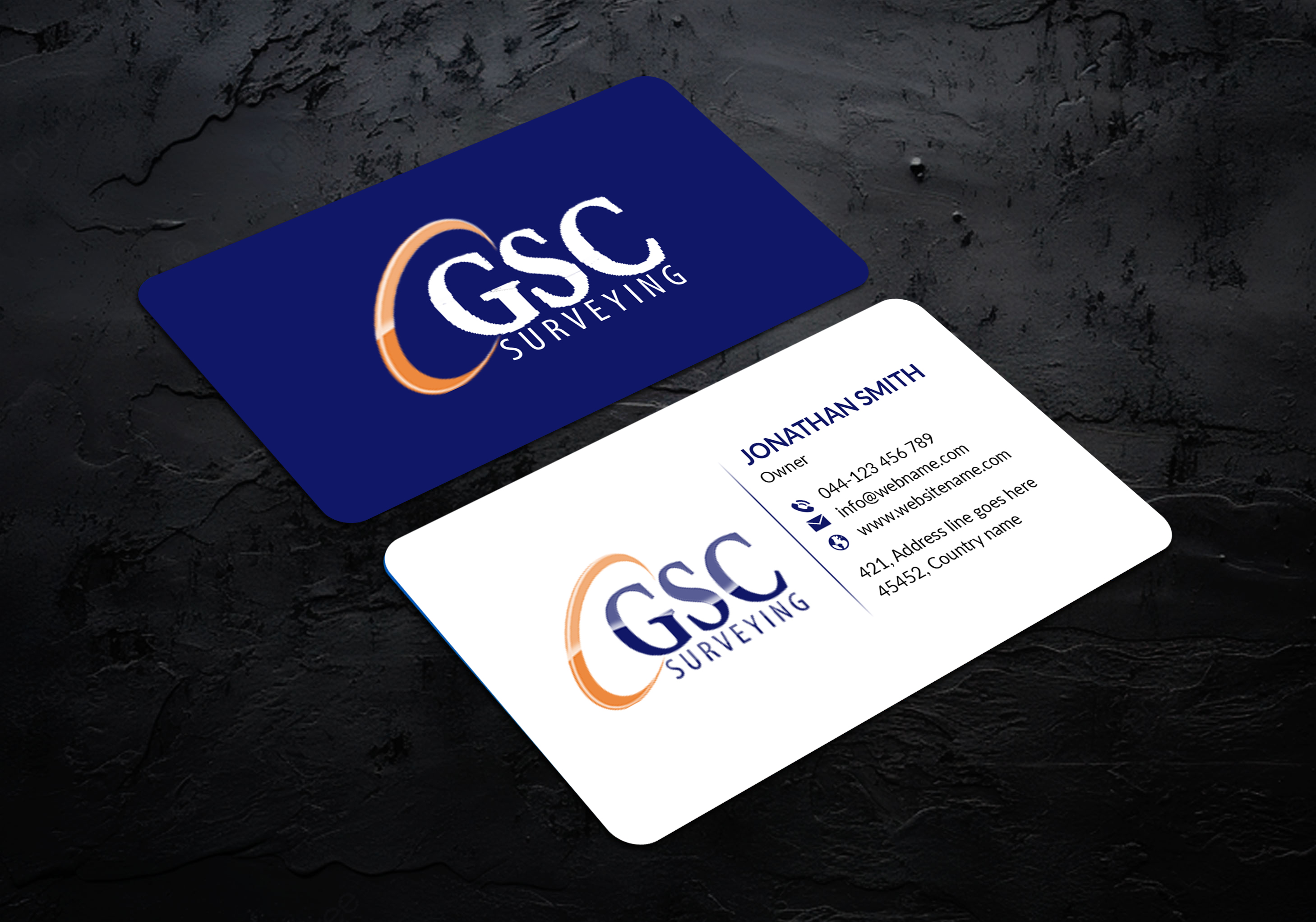 Business Card Design by designer1975 for GSC Surveying, Inc. | Design #34653441