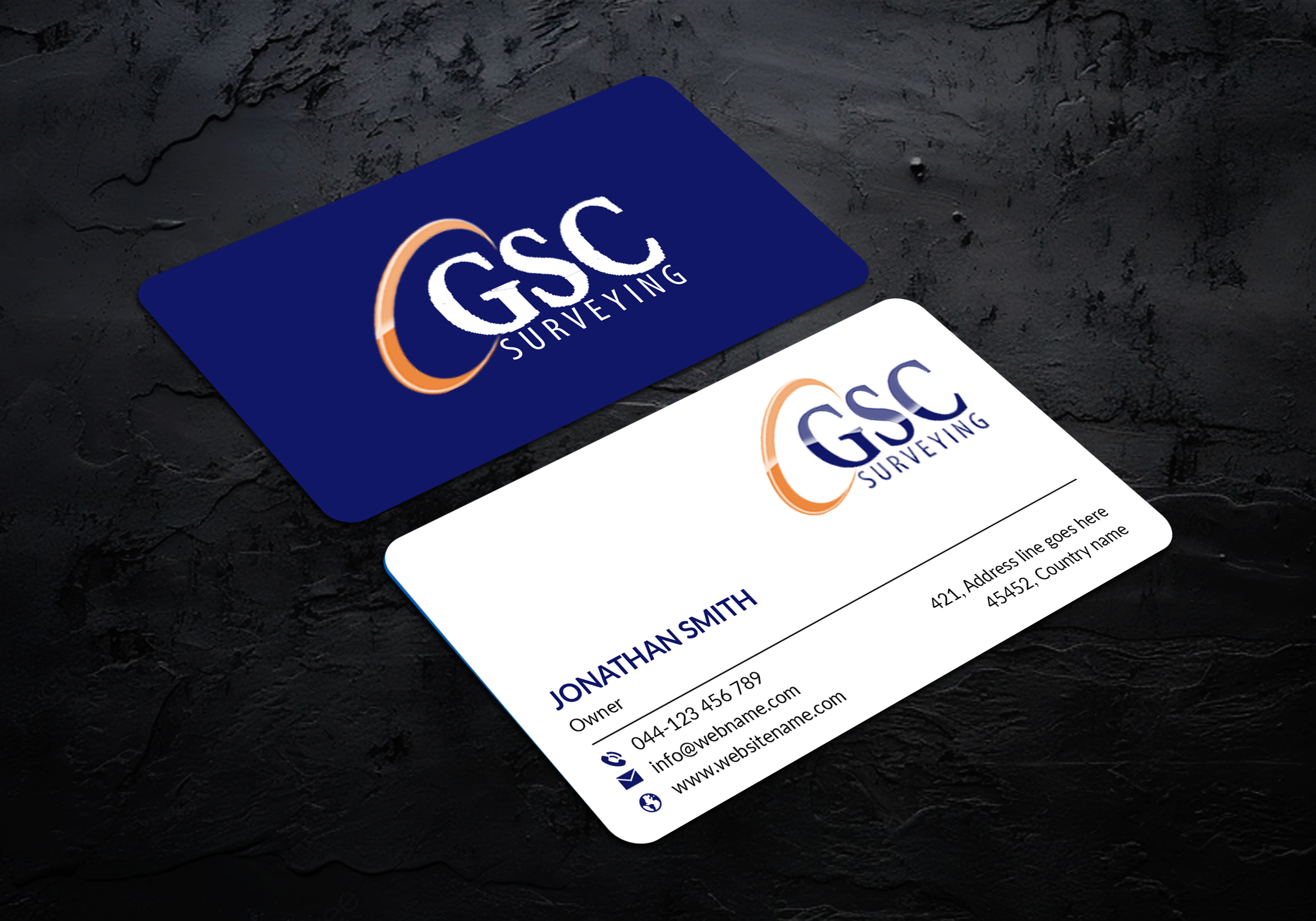 Business Card Design by JS Desiger for GSC Surveying, Inc. | Design #34653465