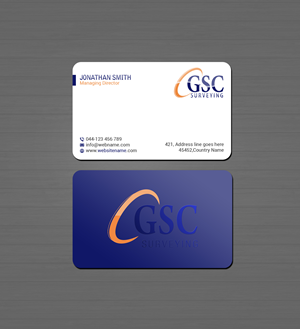 Business Card Design by Creations Box 2015 for GSC Surveying, Inc. | Design #34653676