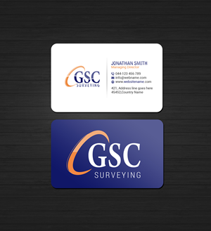 Business Card Design by Creations Box 2015 for GSC Surveying, Inc. | Design: #34653677