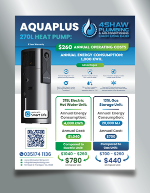 Flyer Design by saurov for 4Shaw Plumbing | Design: #34631047