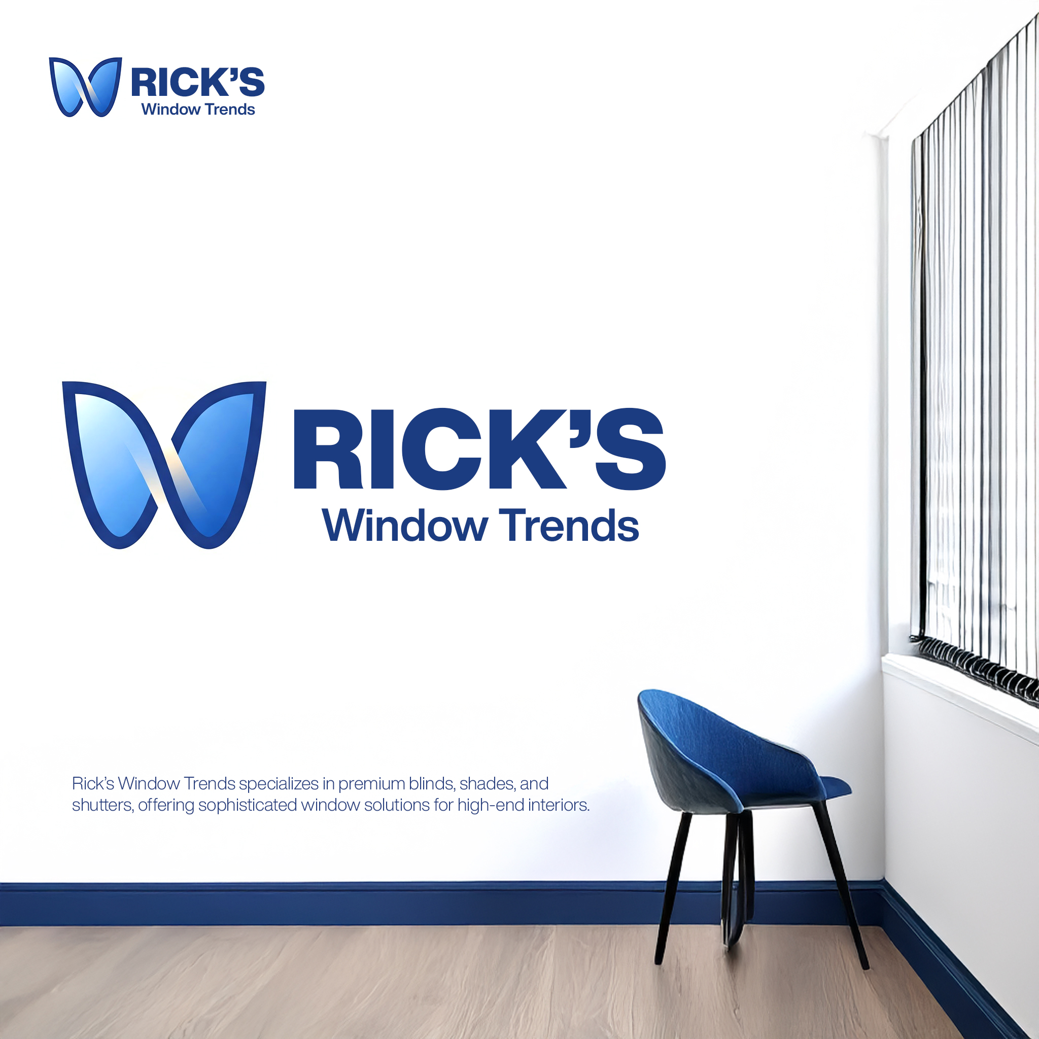 Diseño de Logo por creative.visuals para Rick’s Window Trends | Diseño #34708781