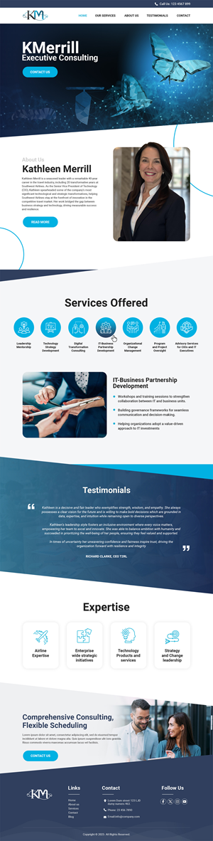 Web Design par MAHABA pour KMerrill Consulting  | Design : #34644200