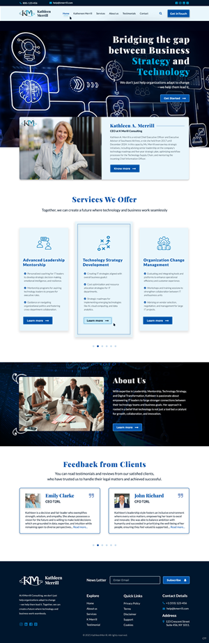 Web Design par pb pour KMerrill Consulting  | Design : #34646477