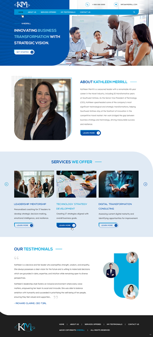 Web Design par pb pour KMerrill Consulting  | Design : #34646482