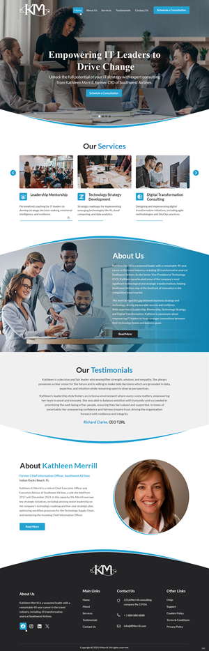 Web Design par pb pour KMerrill Consulting  | Design : #34646484