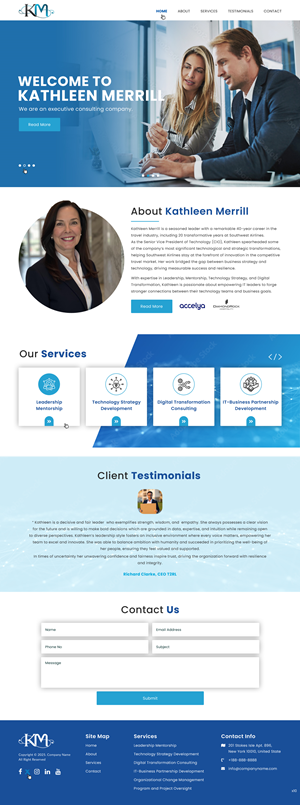 Web Design par pb pour KMerrill Consulting  | Design : #34646489