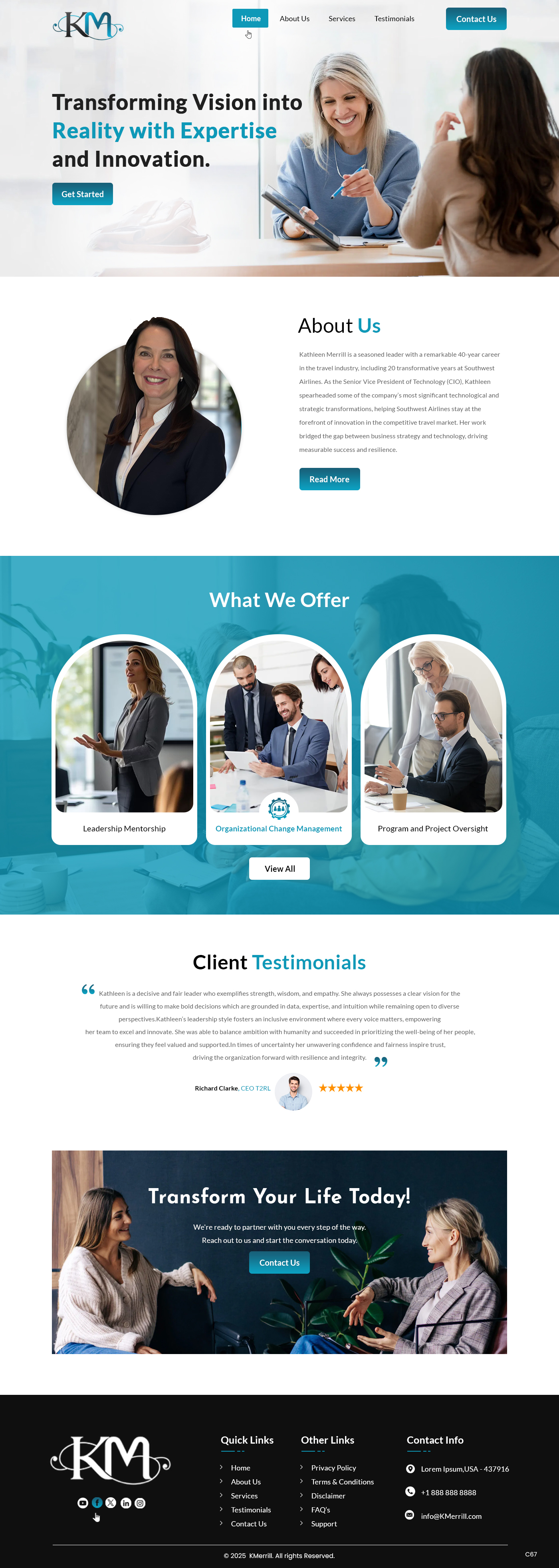 Diseño Web por pb para KMerrill Consulting  | Diseño #34646493