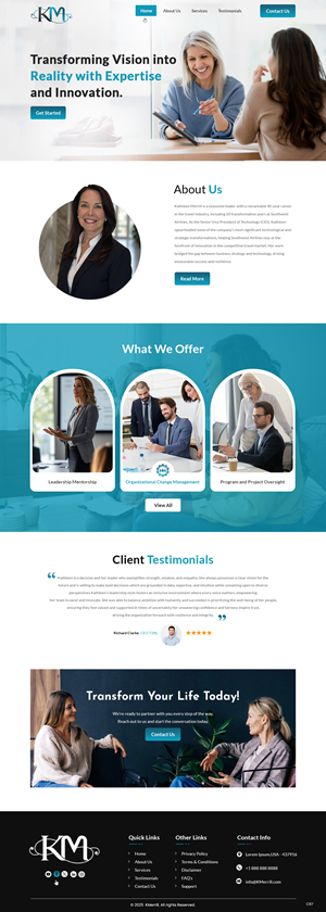 Web Design par pb pour KMerrill Consulting  | Design : #34646493