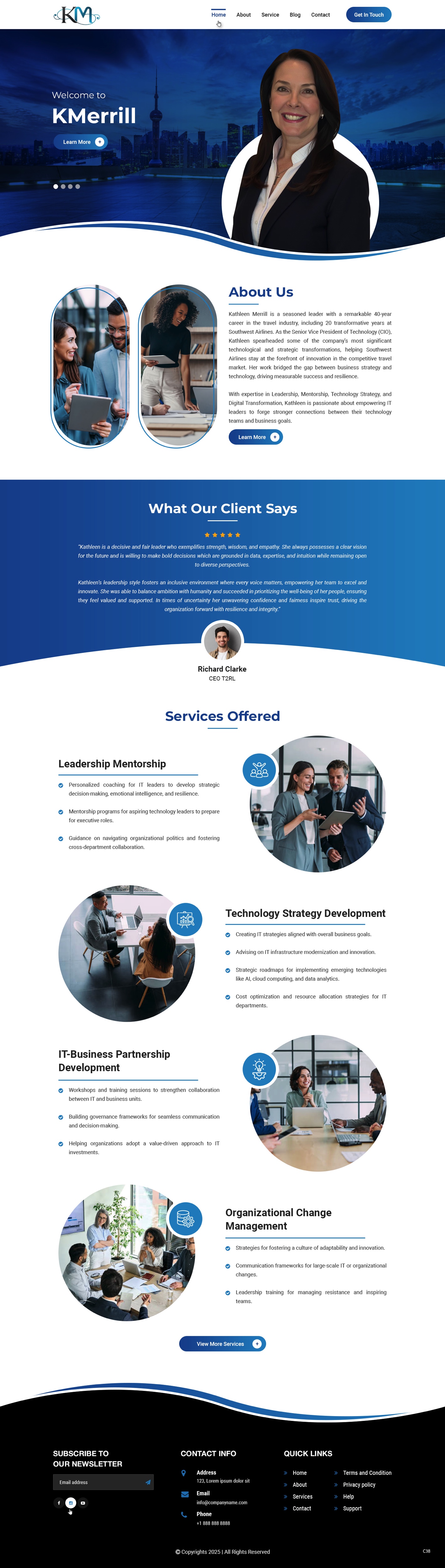 Diseño Web por pb para KMerrill Consulting  | Diseño #34646497