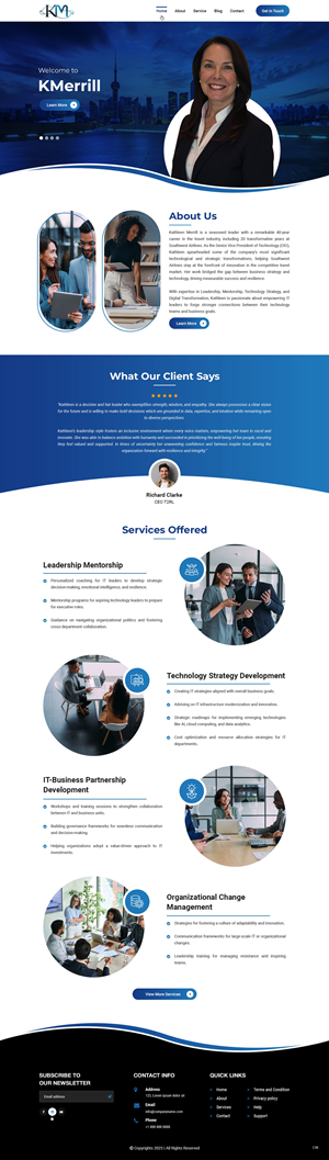 Web Design par pb pour KMerrill Consulting  | Design : #34646497